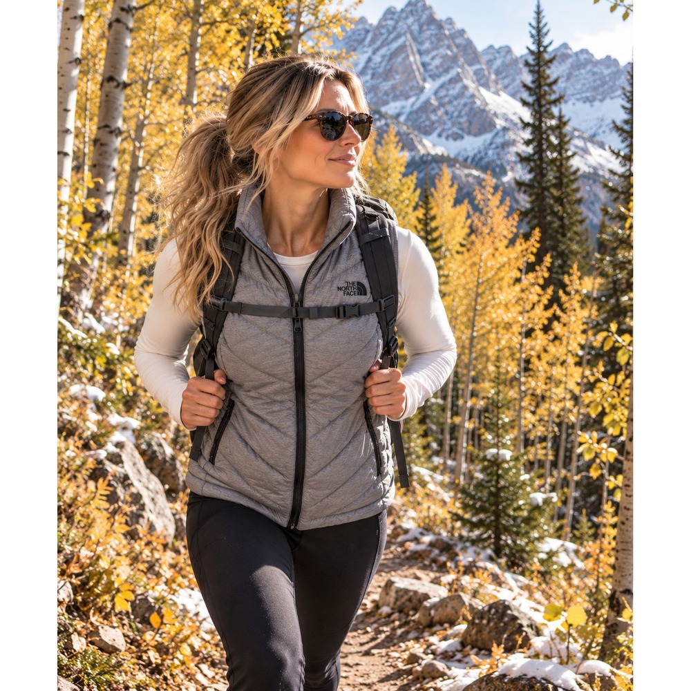 The North Face Tamburello 2 Vest Womens S Gray Insulated Quilted NF0A3XAN